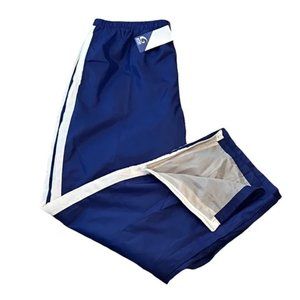 GTM Sport Wear Zip Ankle Drawstring Waistband Side Stripe Swishy Track Pants XL
